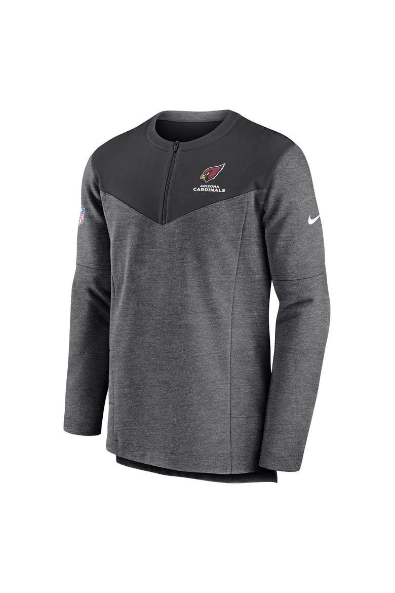 Men's Nike Charcoal Arizona Cardinals Sideline Lockup Performance Quarter-Zip Top, Alternate, color, Charcoal