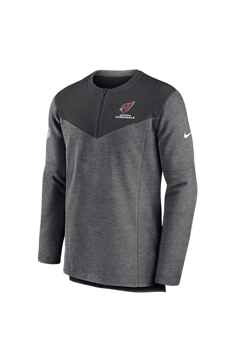 Nike Men's Nike Charcoal Arizona Cardinals Sideline Lockup Performance Quarter-Zip Top, Alternate, color, Charcoal