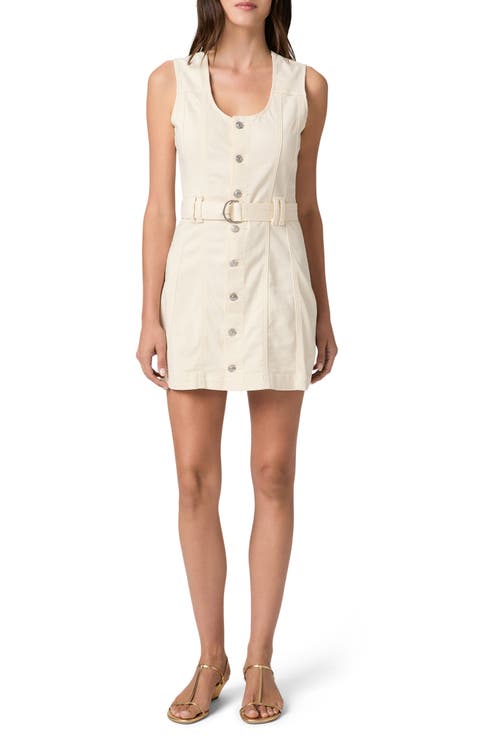 Maxine Belted Sleeveless Denim Minidress