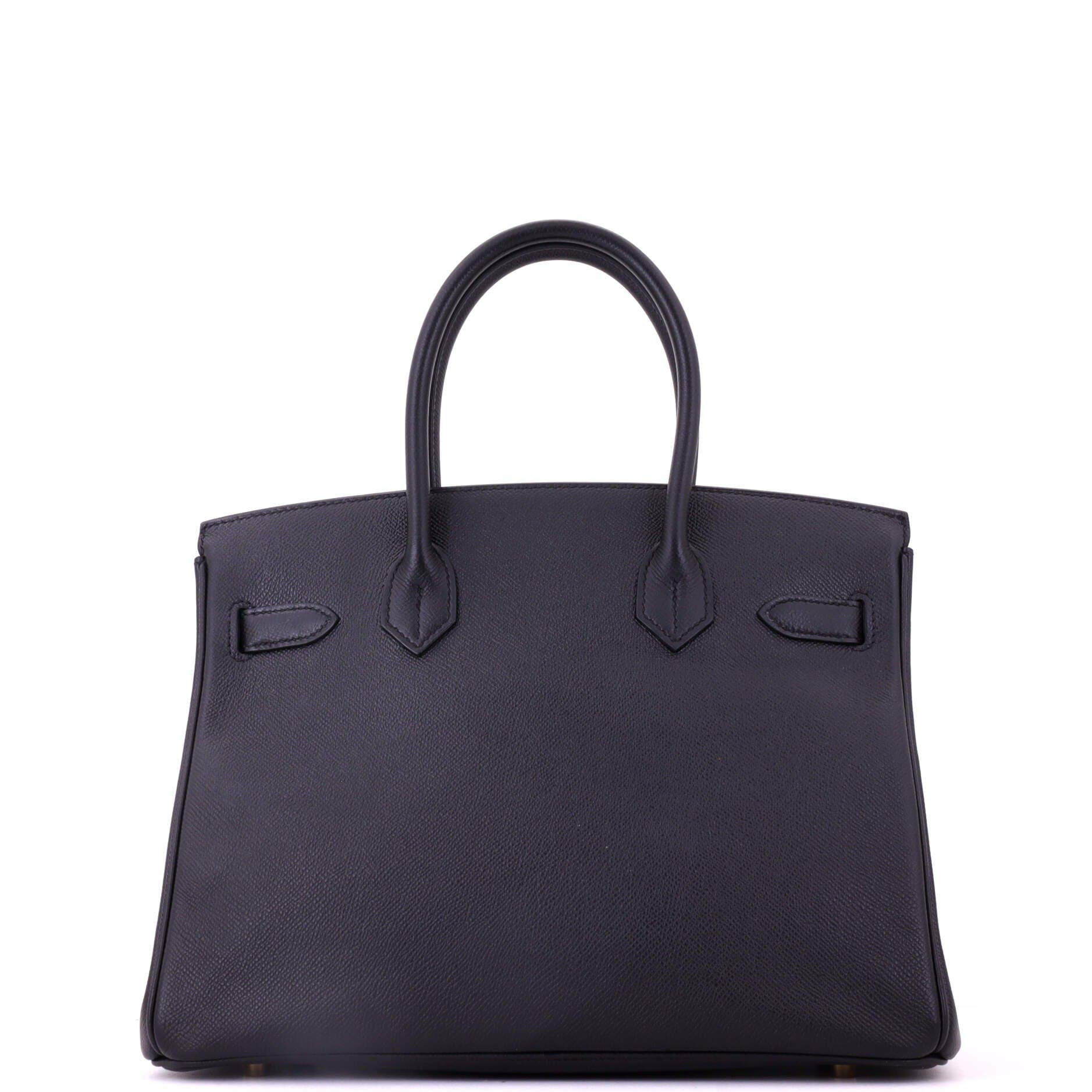 Birkin Handbag Black Epsom with Gold Hardware 30, Alternate, color, Black