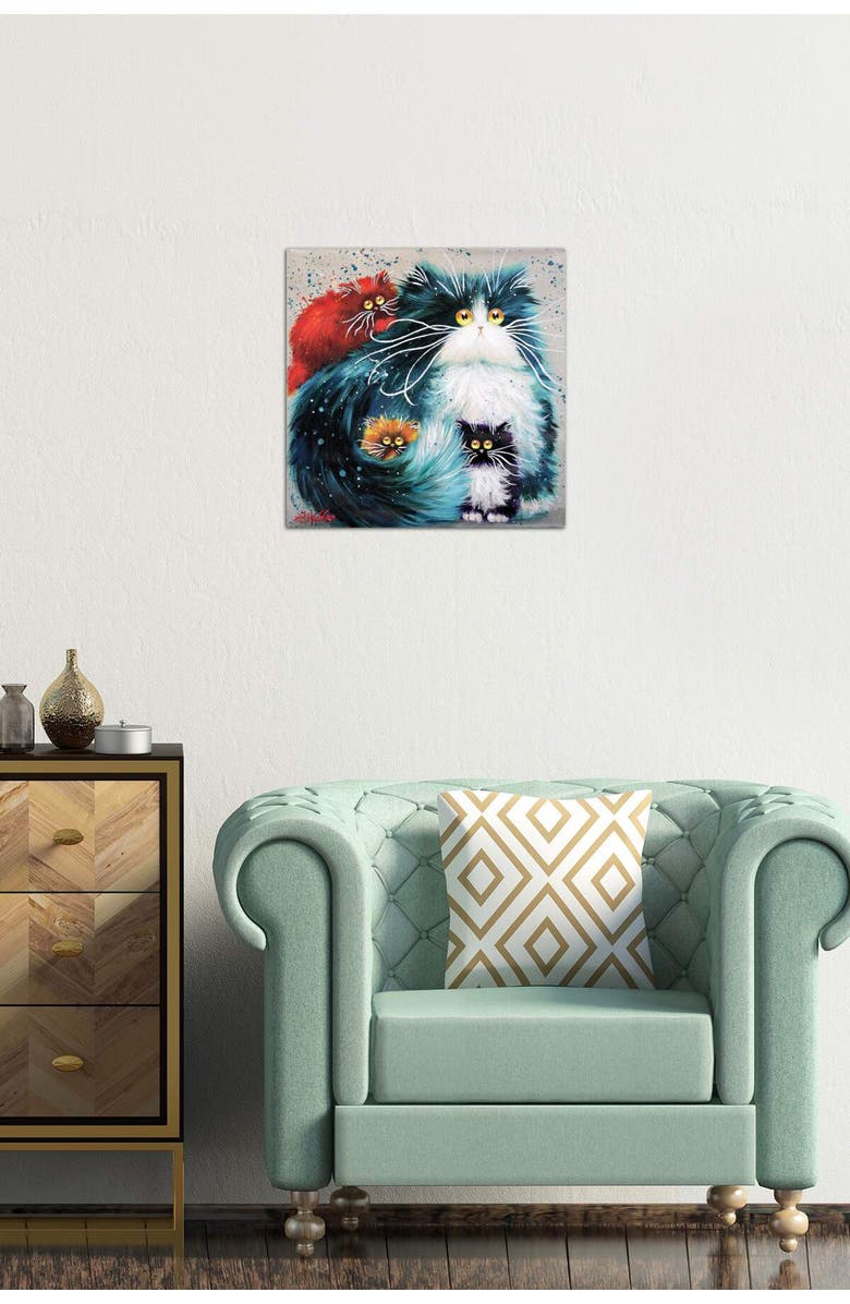 iCanvas Purrenting by Kim Haskins Canvas Wall Art - 18" x 18", Alternate, color, 