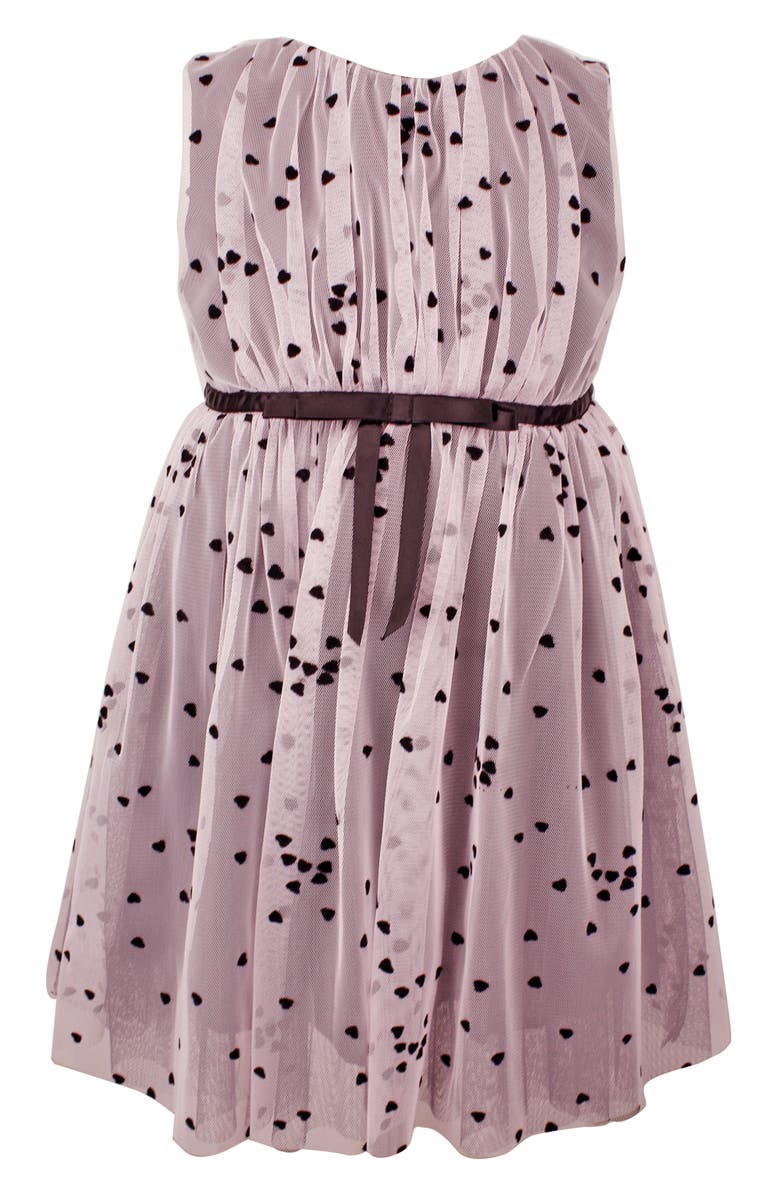 Popatu Heart Sleeveless Tulle Dress, Main, color,