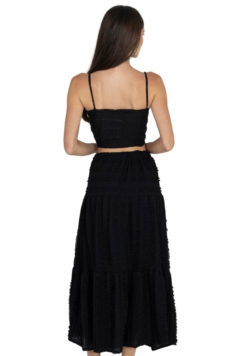 Emma Top & Maxi Skirt Set, Alternate, color, BLACK