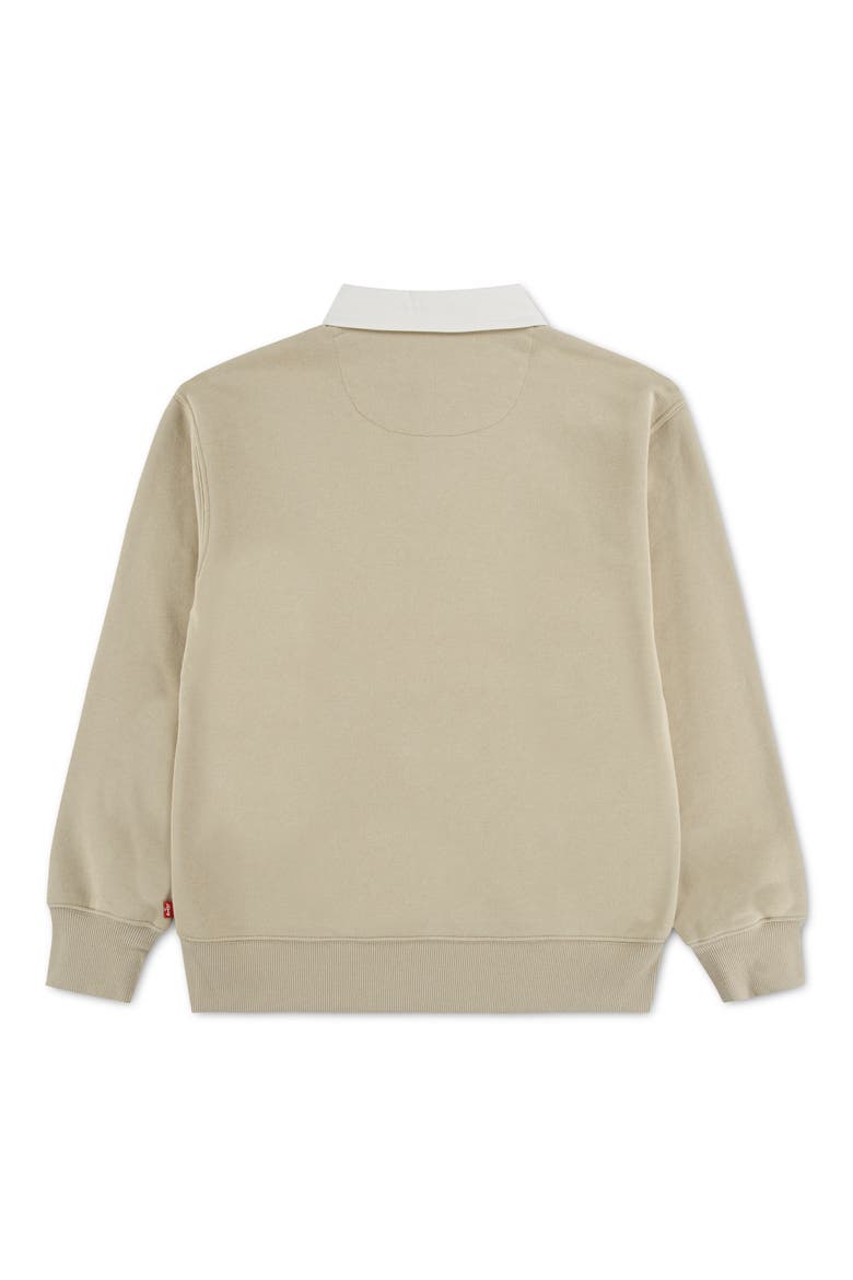 Kids' Striped Rugby Sweatshirt, Alternate, color, FIELDS OF RYE