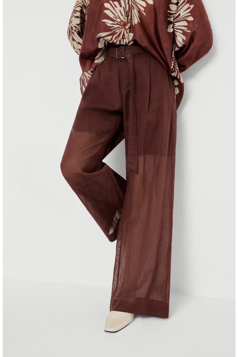 Loose trousers, Alternate, color, Bordeaux