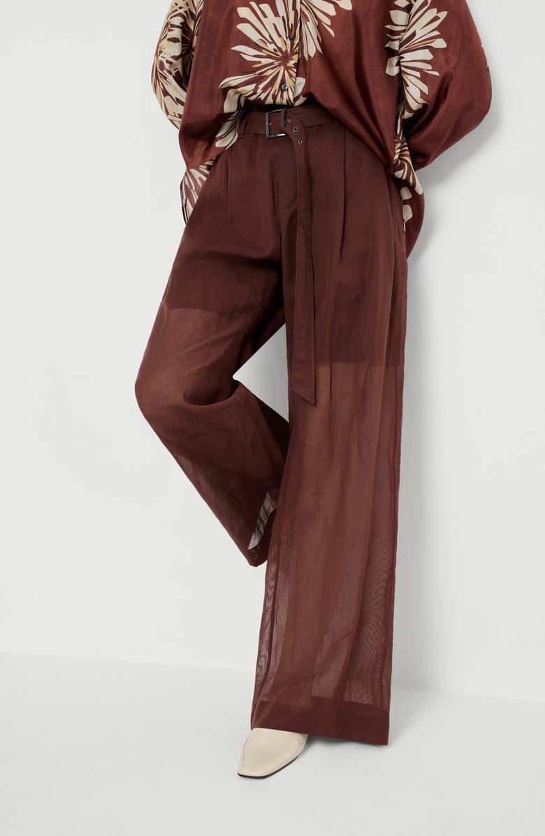 Brunello Cucinelli Loose trousers, Alternate, color, Bordeaux