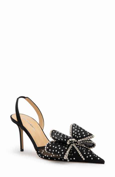 Mach & Mach Le Cadeau Bow Pointed Toe Slingback Pump