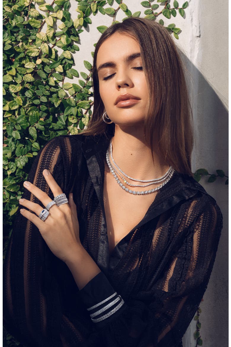 Liora Diamond Tennis Necklace (Nordstrom Exclusive), Alternate, color, 18K WHITE GOLD