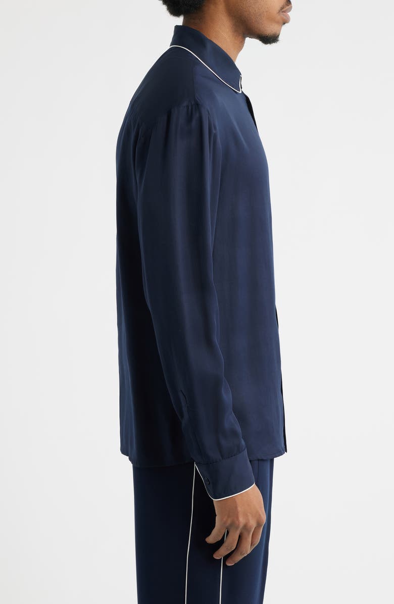 KROST Jordan Regular Fit Piping Button-Up Shirt, Alternate, color, Dark Navy