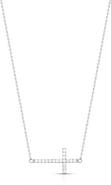GLAZE JEWELRY Sterling Silver Sideways Cross Necklace