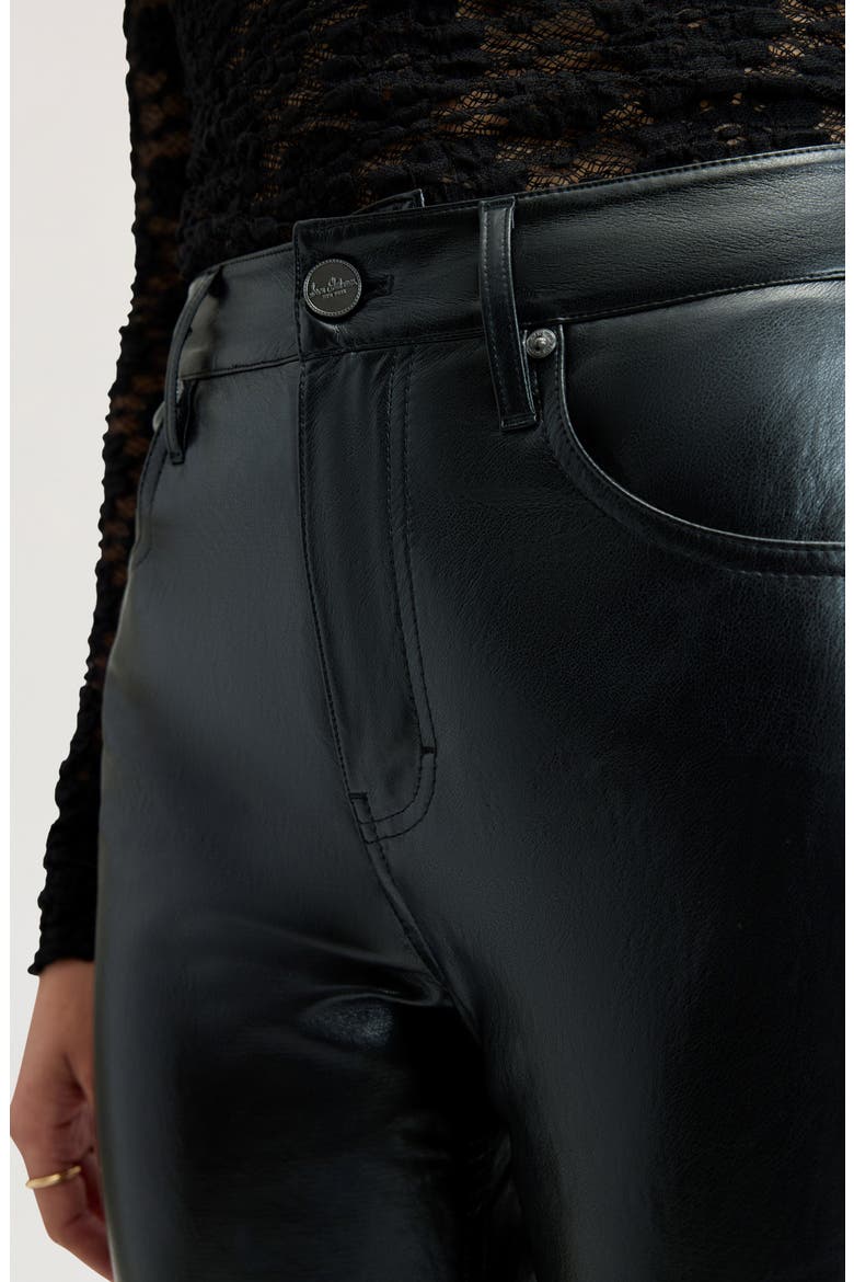 Beatles Faux Leather Bootcut Pants, Alternate, color, TRUE BLACK