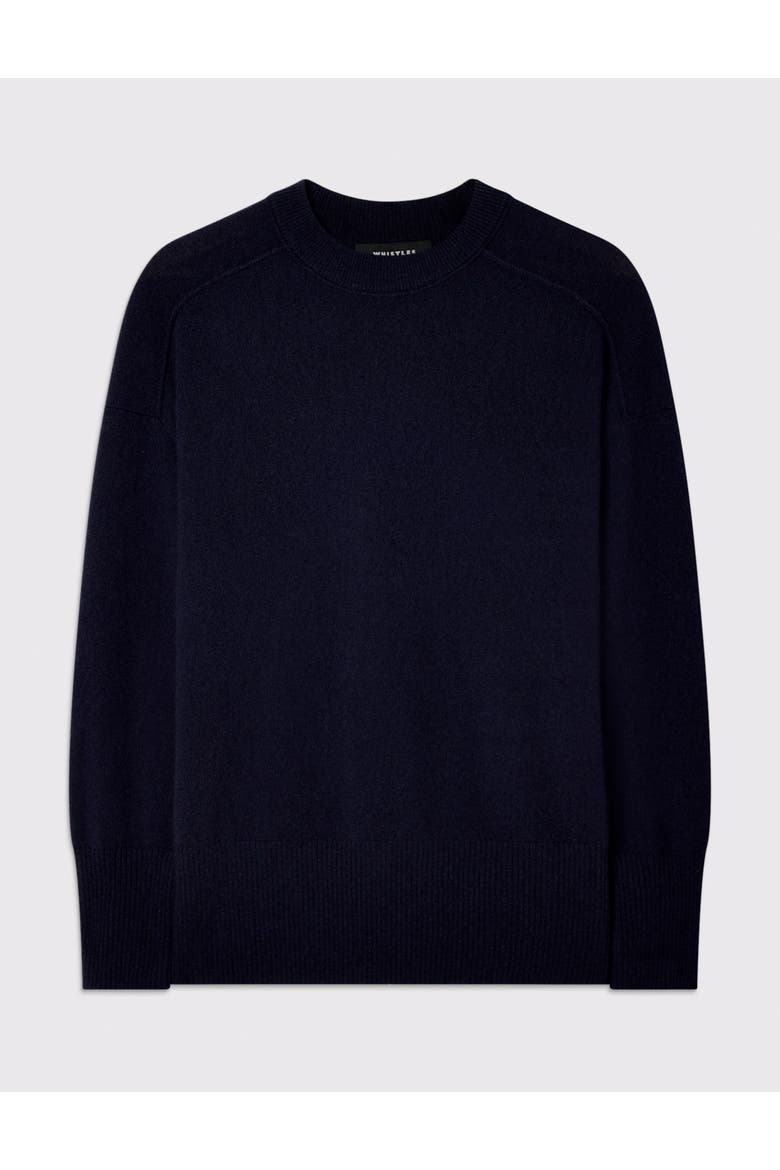 Seam Crew Neck Jumper, Alternate, color, Navy