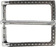 Trafalgar 35mm Lasered Patterned Solid Brass Italian Harness Belt Buckle