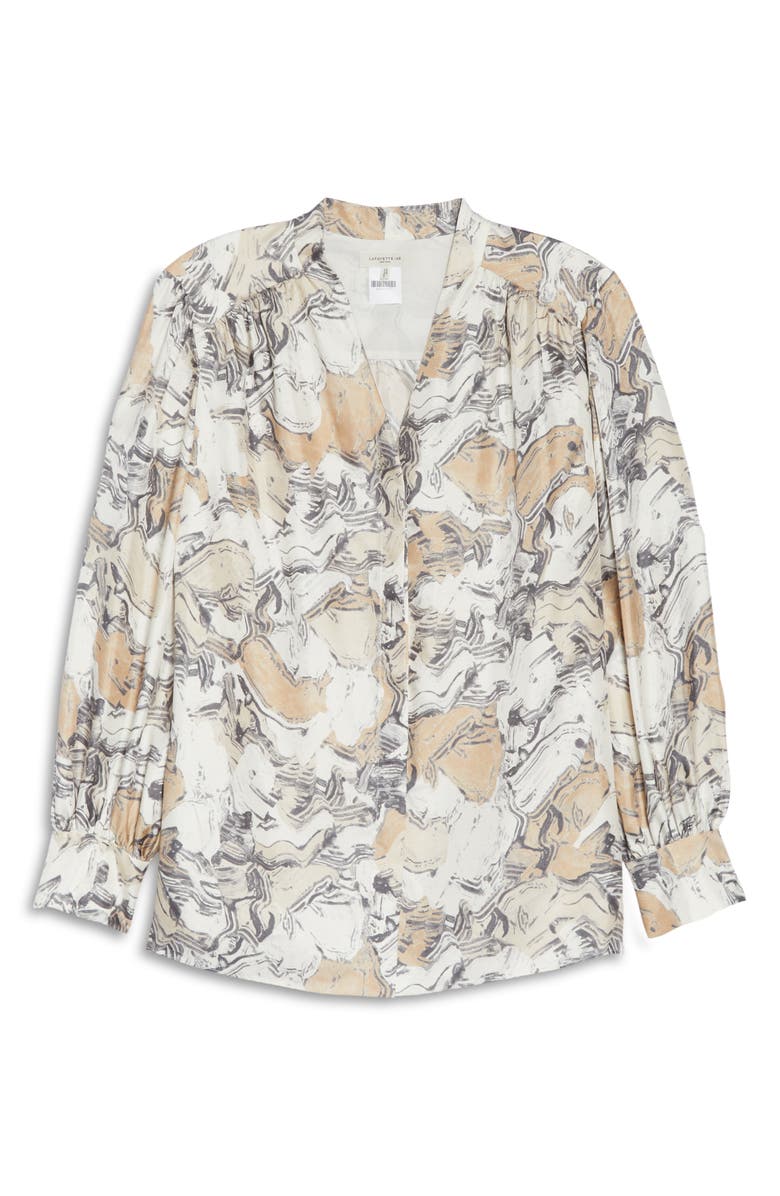 Lafayette 148 New York Clementine Abstract Silk Blouse, Alternate, color,