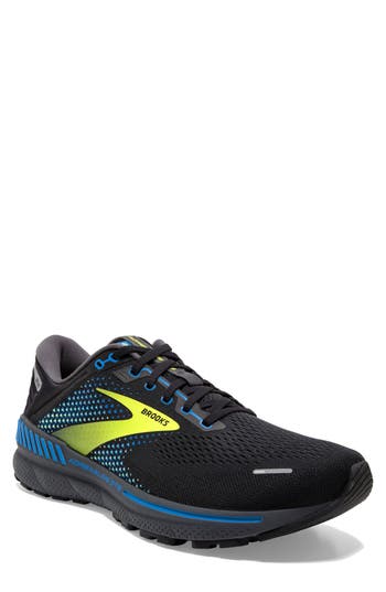 Brooks Adrenaline Gts 22 Running Sneaker In Black/blue/nightlife