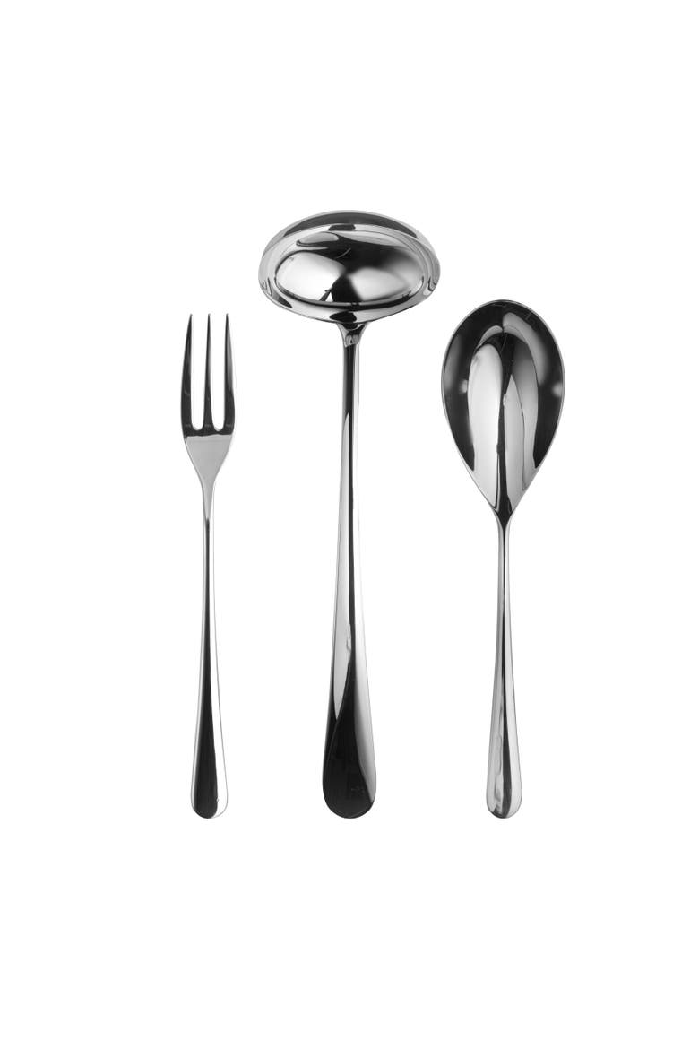 Neve Serving Set - 3 Pieces, Main, color, Silver