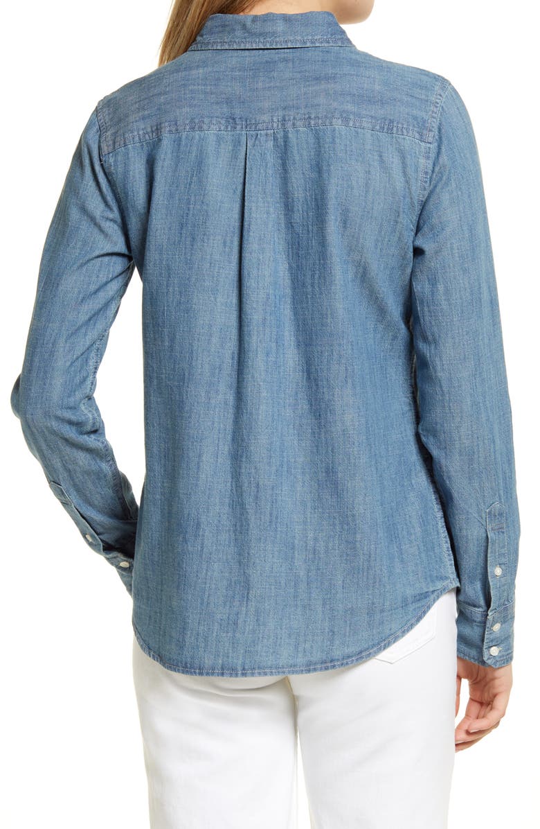 Nordstrom Cotton Chambray Button-Up Shirt, Alternate, color,