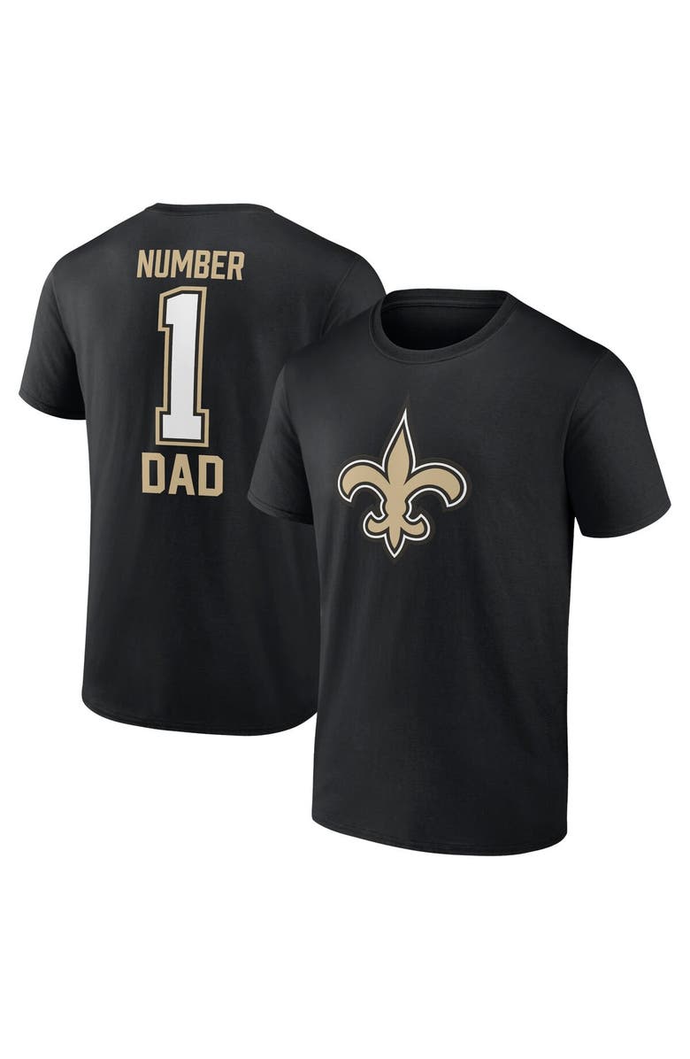 FANATICS Men's Fanatics Branded Black New Orleans Saints Father's Day T-Shirt, Main, color, Black