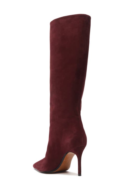 Schutz Ellen Up Pointed Toe Boot In Burgundy