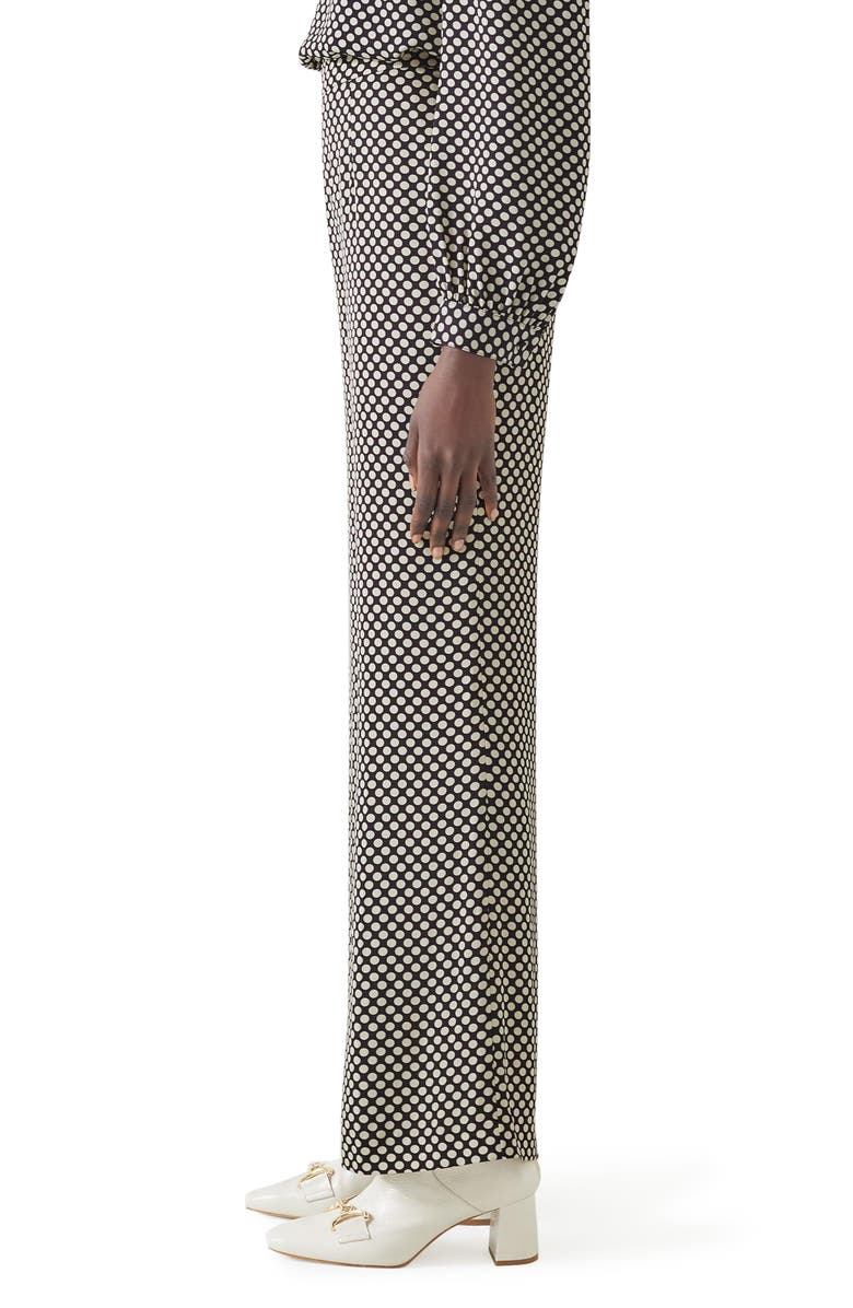LK Bennett Esme Polka Dot Wide Leg Trousers, Alternate, color, 