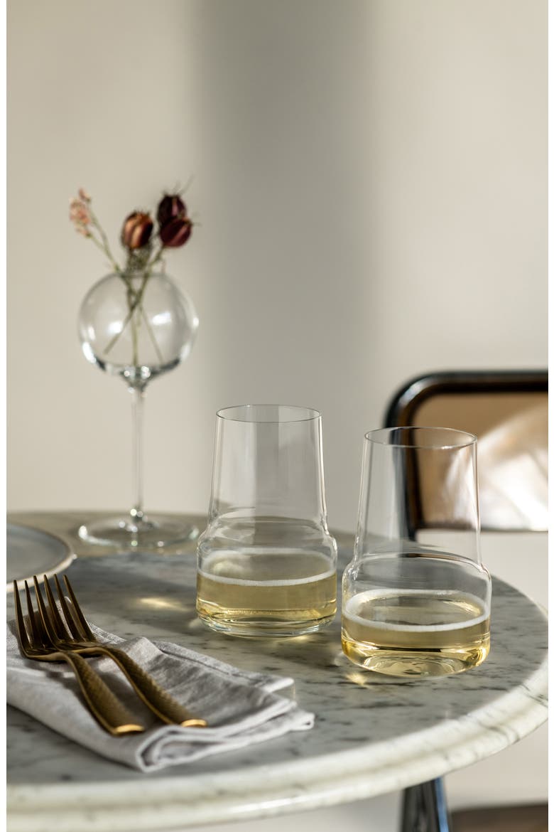 Level Set of 2 Sparkling Wine Glasses, Alternate, color, CLEAR