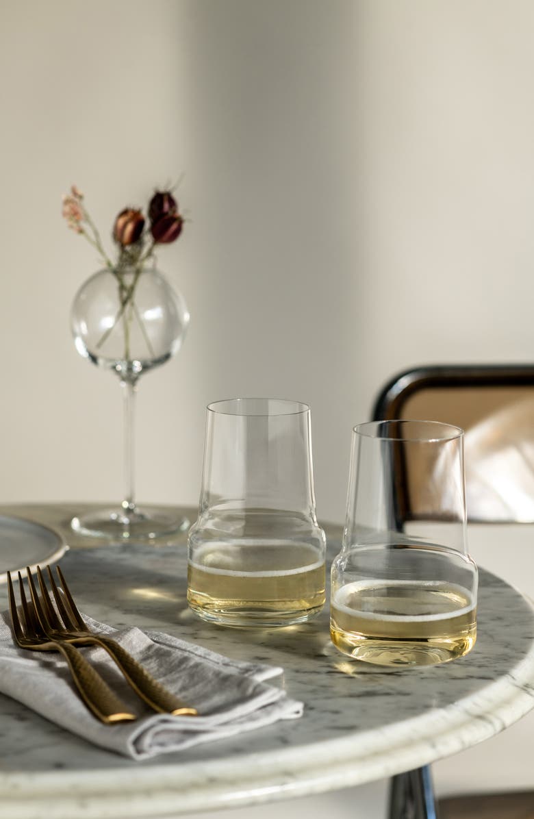 Fortessa Level Set of 2 Sparkling Wine Glasses, Alternate, color, Clear