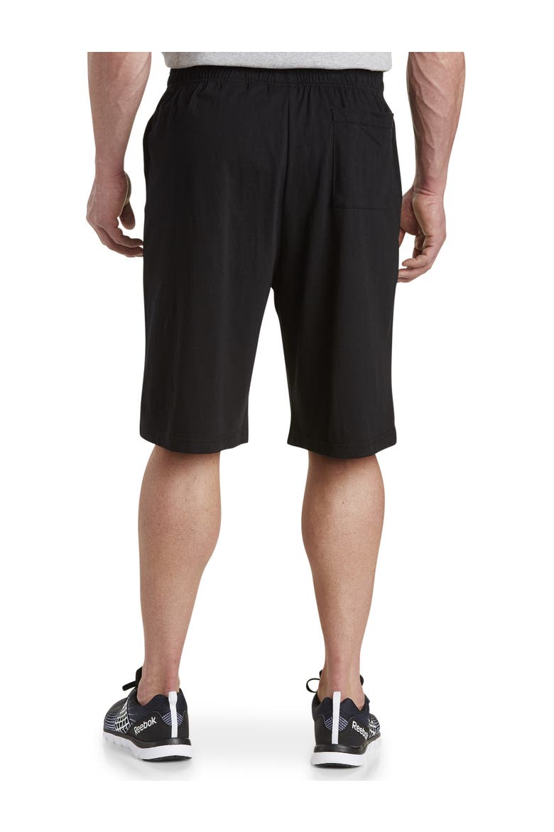 Big & Tall Pull-On Knit Shorts, Alternate, color, BLACK