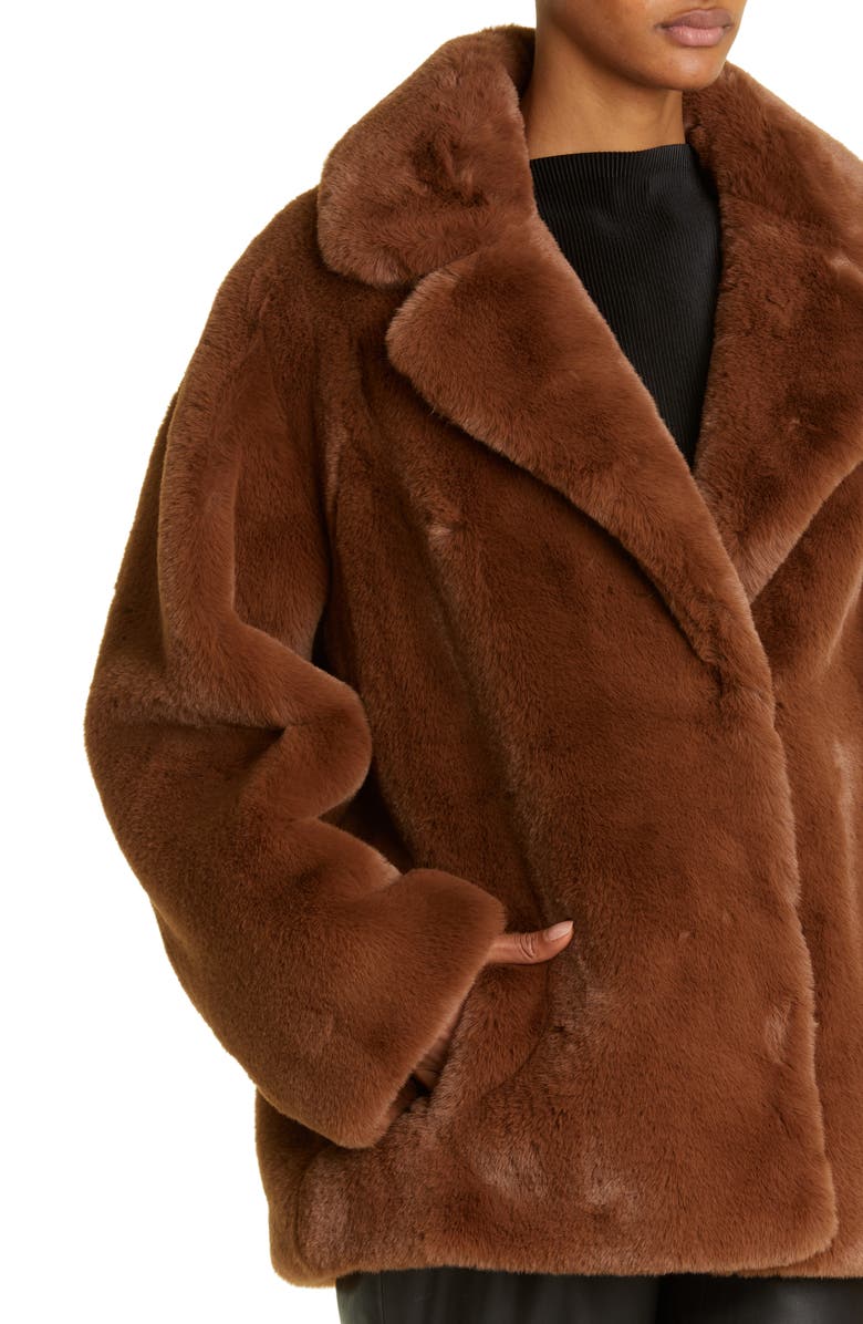 Stand Studio Savannah Faux Fur Jacket, Alternate, color,