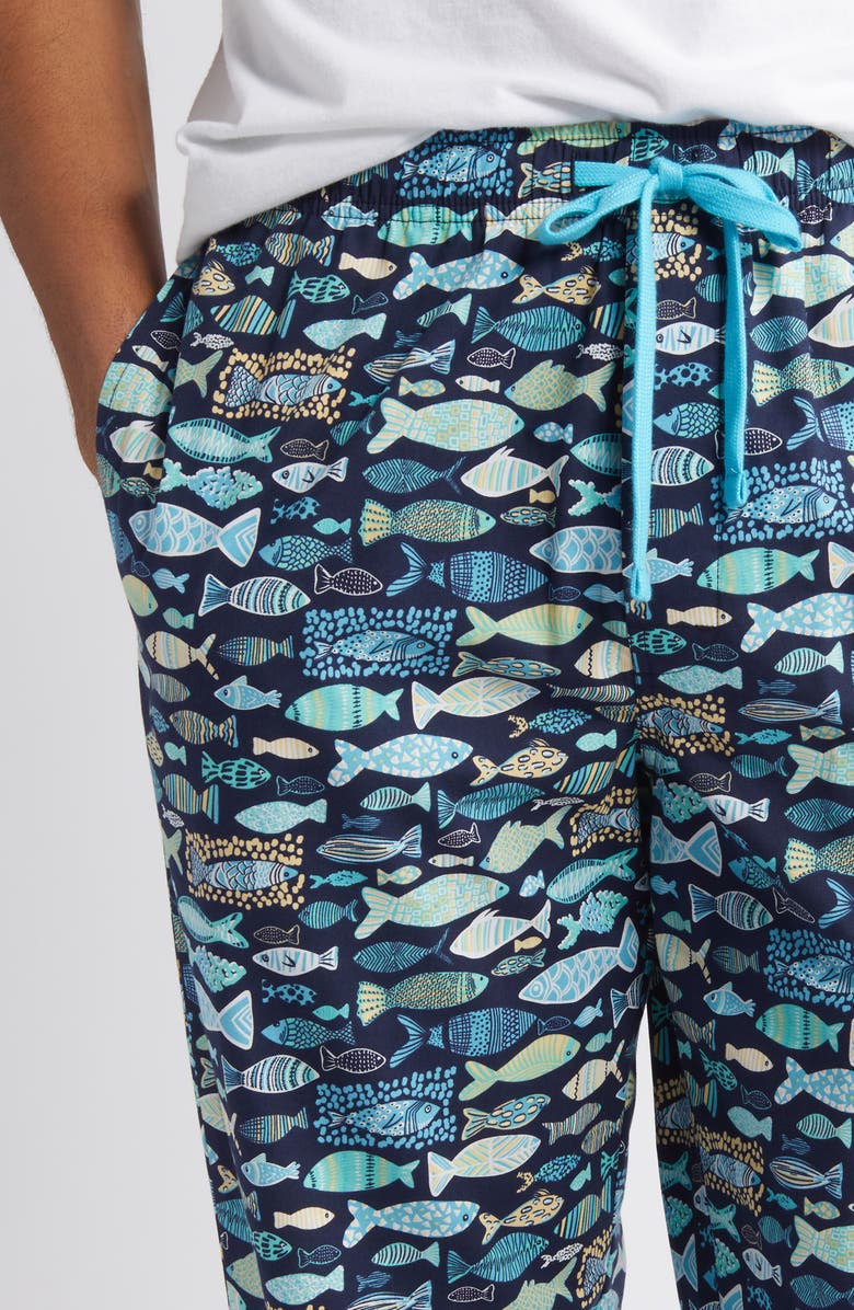 Majestic International Cotton Lounge Pants, Alternate, color, Blue Lake