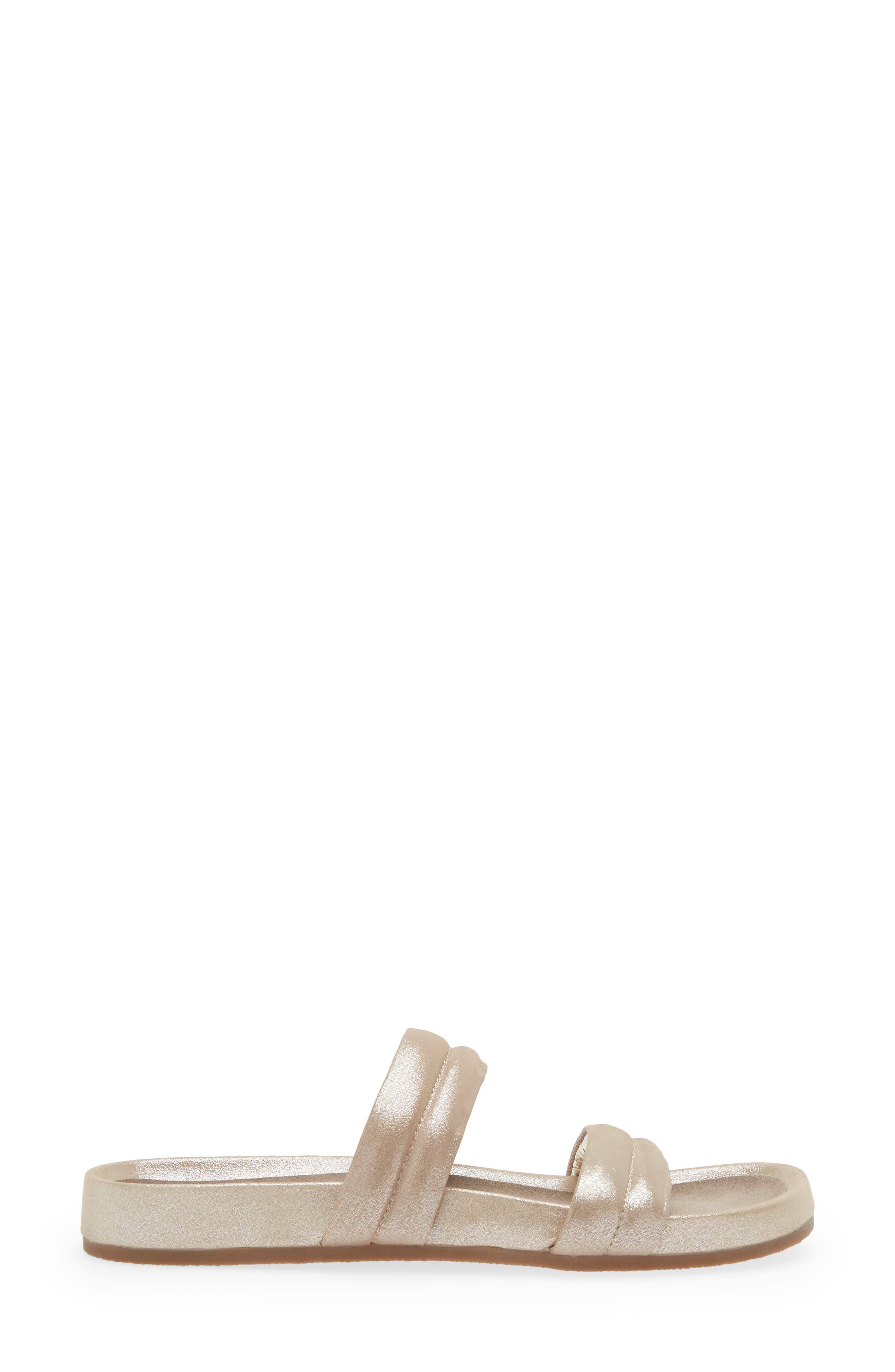 Davi Slide Sandal, Alternate, color, CHAMPAGNE LEATHER