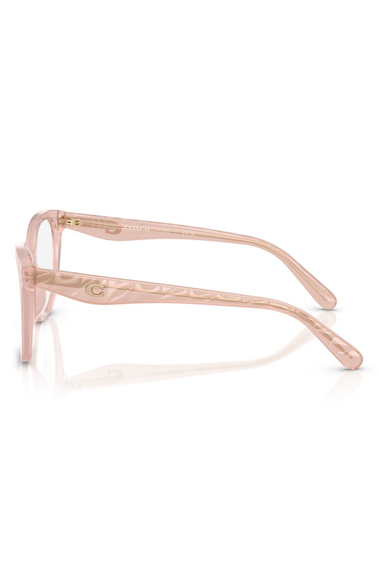 COACH 51mm Square Optical Glasses, Alternate, color, Milky Pink