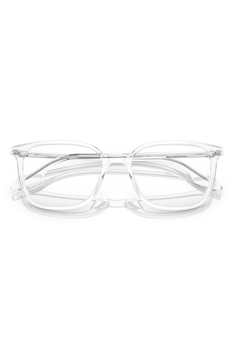Ray-Ban 54mm Square Optical Glasses, Alternate, color, Transparent