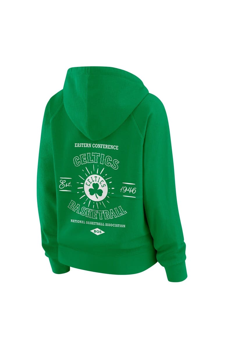 WEAR by Erin Andrews Women's WEAR by Erin Andrews Green Boston Celtics Vintage Full-Zip Raglan Hoodie, Alternate, color, Green