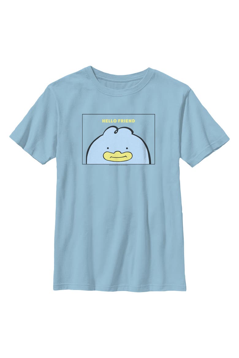 Boy's KPop Demon Hunters Hello Friend Duck  Graphic T-Shirt, Main, color, Light Blue