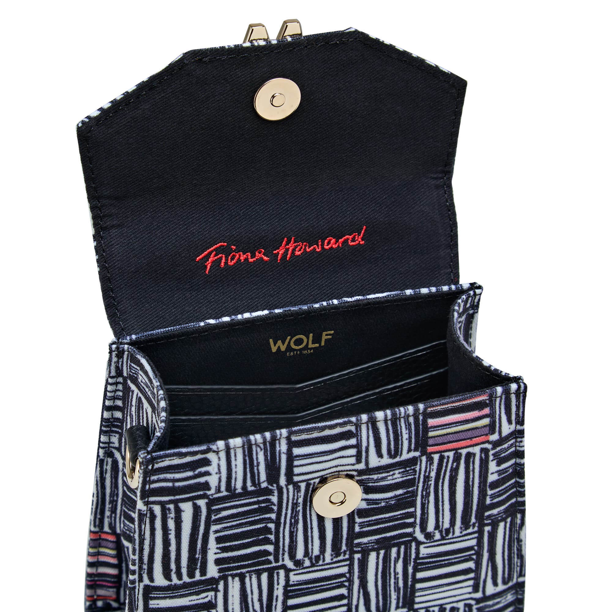 WOLF Evie Small Bag, Alternate, color, Eclectic Weave Black