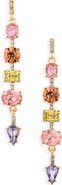 Cara Crystal Linear Drop Earrings
