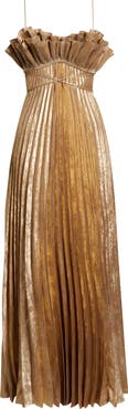Acler Sanna Pleated Sleeveless Gown