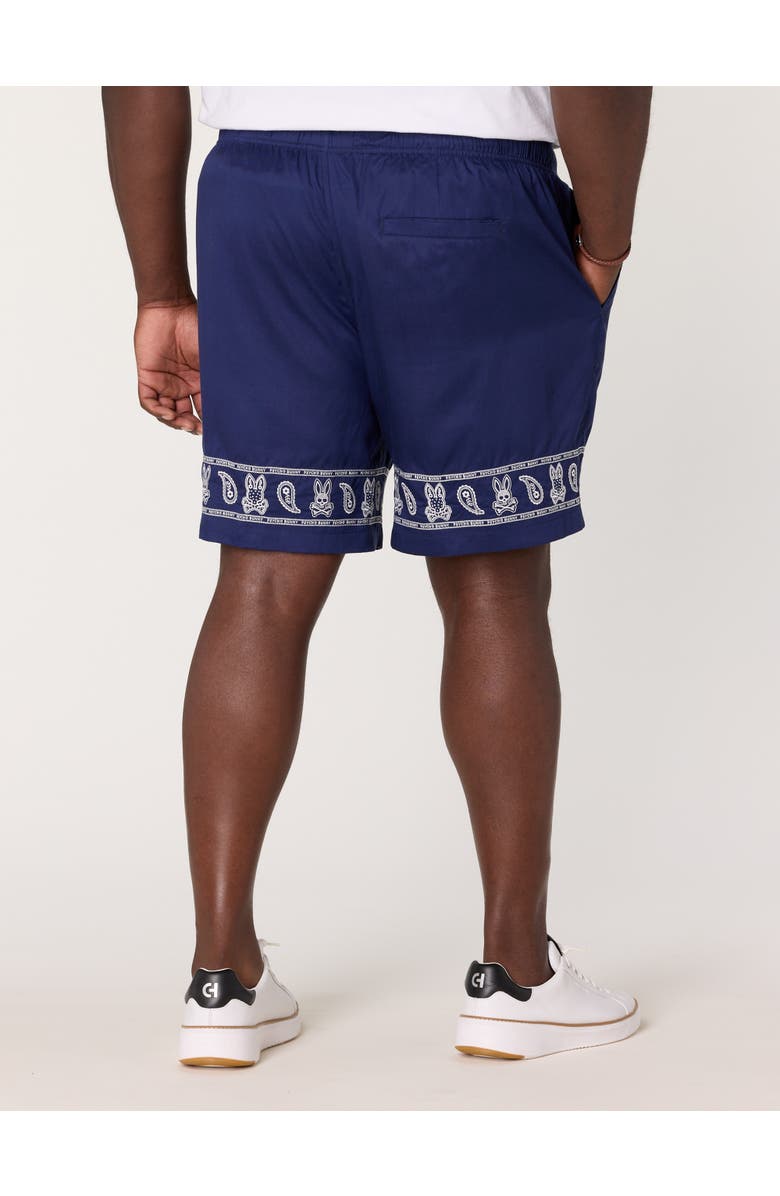 Psycho Bunny Big & Tall Luke Embroidered Shorts, Alternate, color, Evening Blue