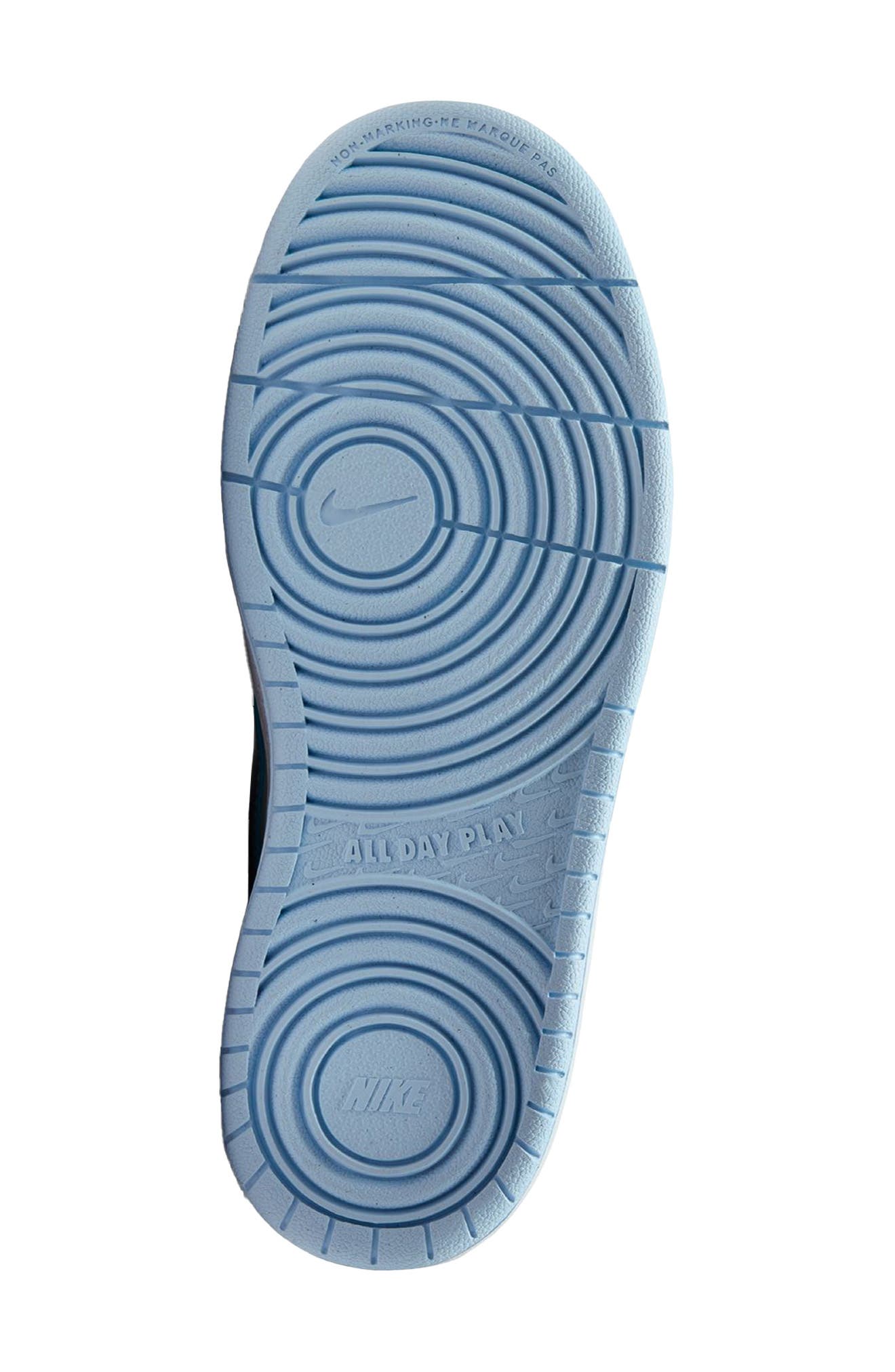 Nike Kids' Court Borough Recraft Sneaker, Alternate, color, Soft Pearl/ Blue/ Hydrangeas