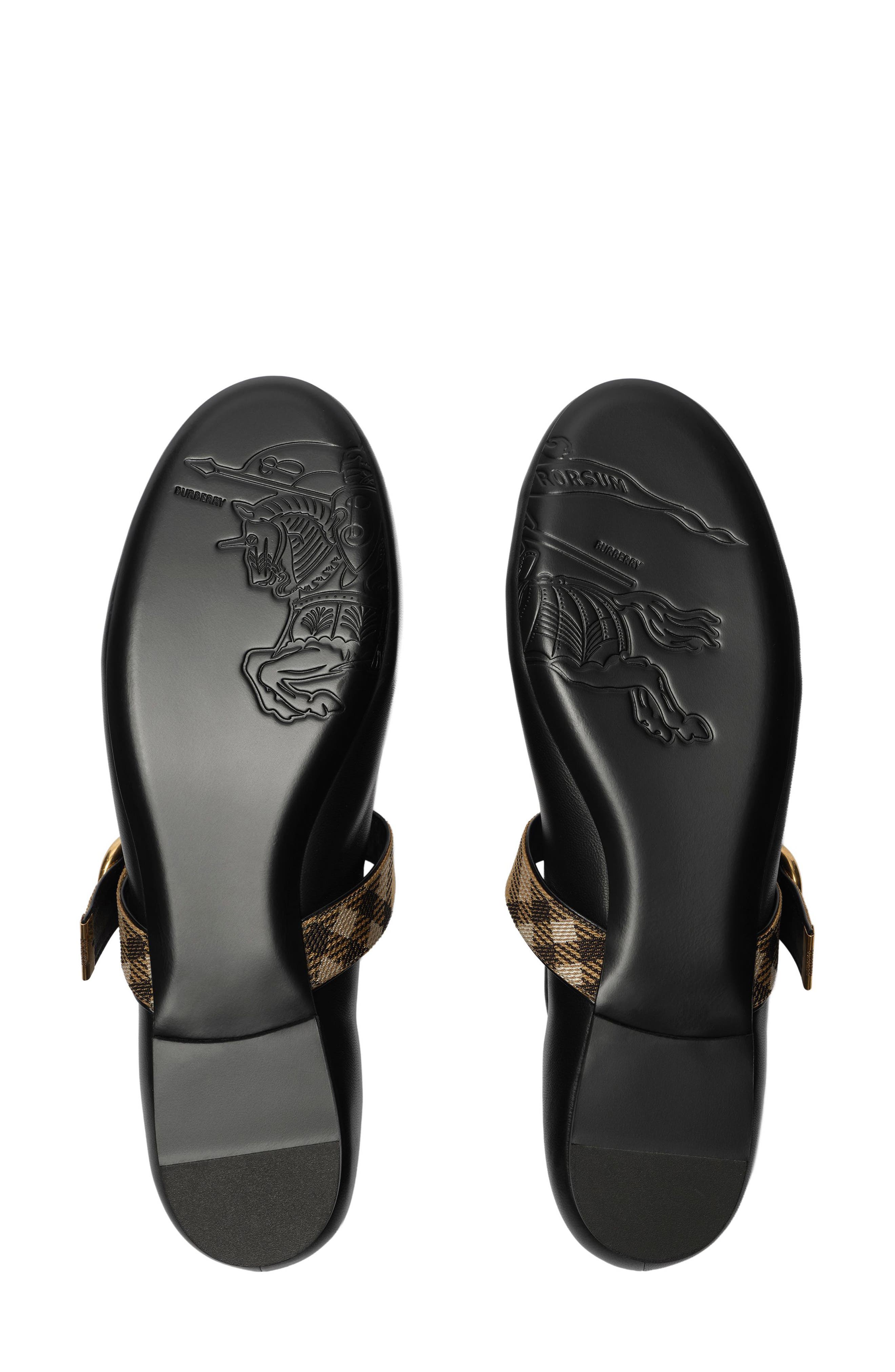 Burberry Robin Mary Jane Ballerina Flat, Alternate, color, Black