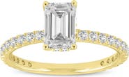 LuvMyJewelry Meline14K Yellow Gold Emerald Cut Lab Grown Diamond Hidden Halo Engagement Ring - 2.08 Ct