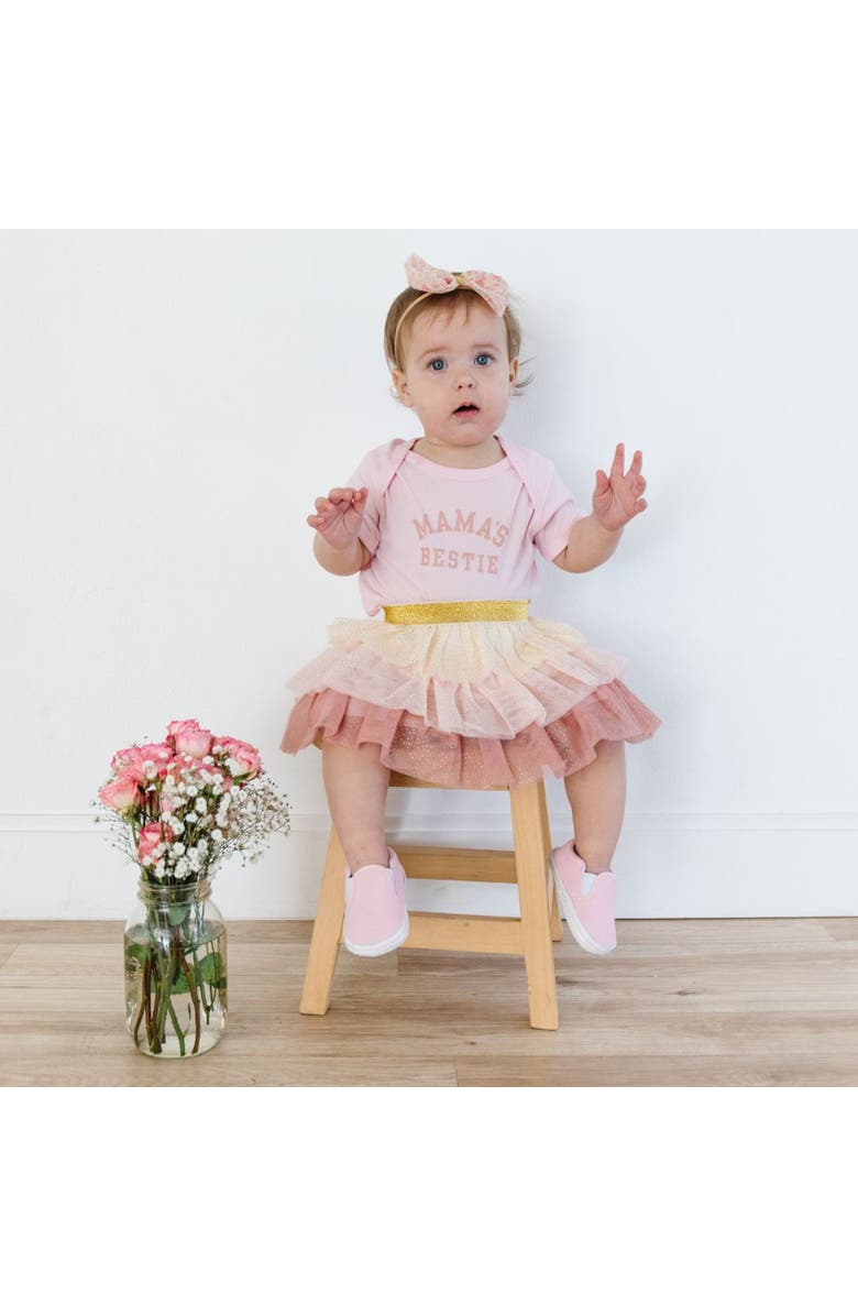 Sweet Wink Mama's Bestie Short Sleeve Bodysuit, Alternate, color, Pink