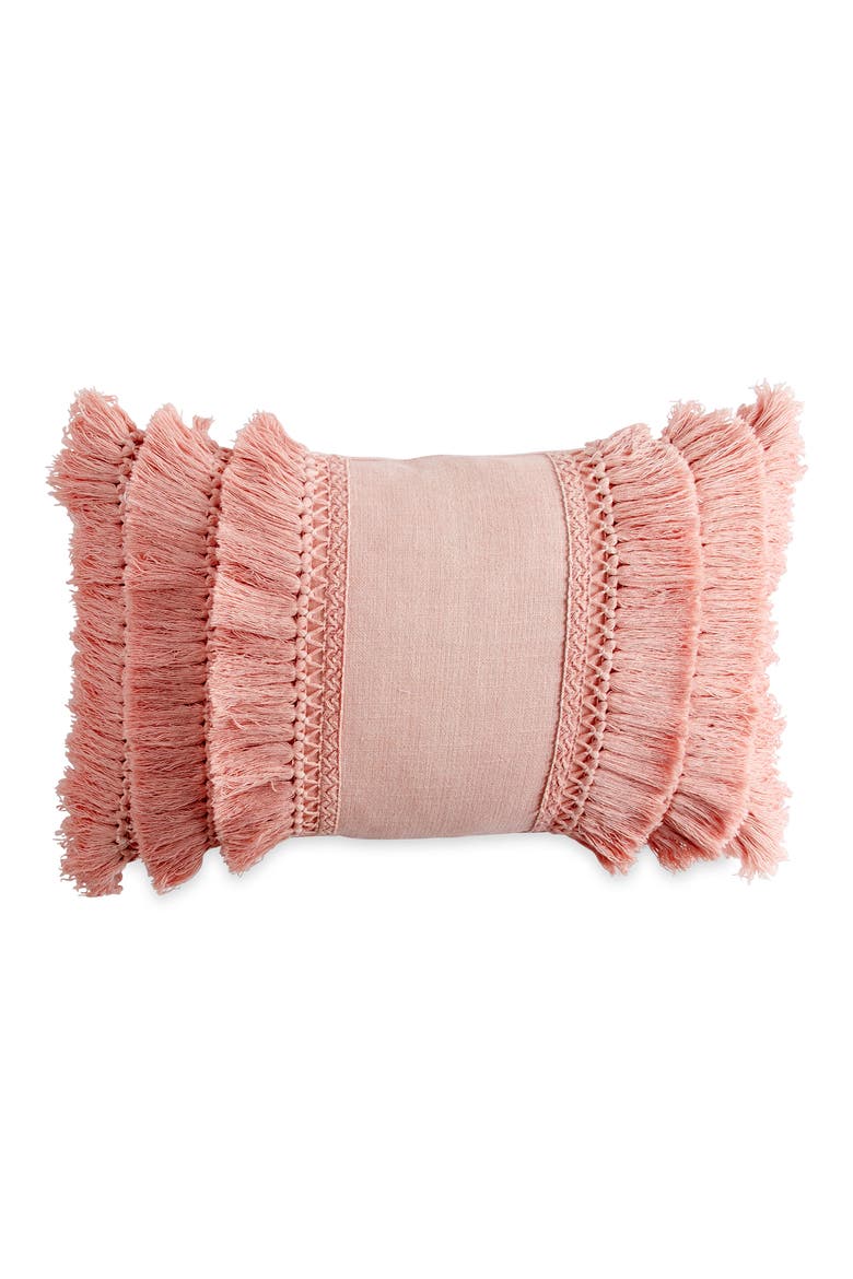Fringe Pillow, Main, color, BLUSH