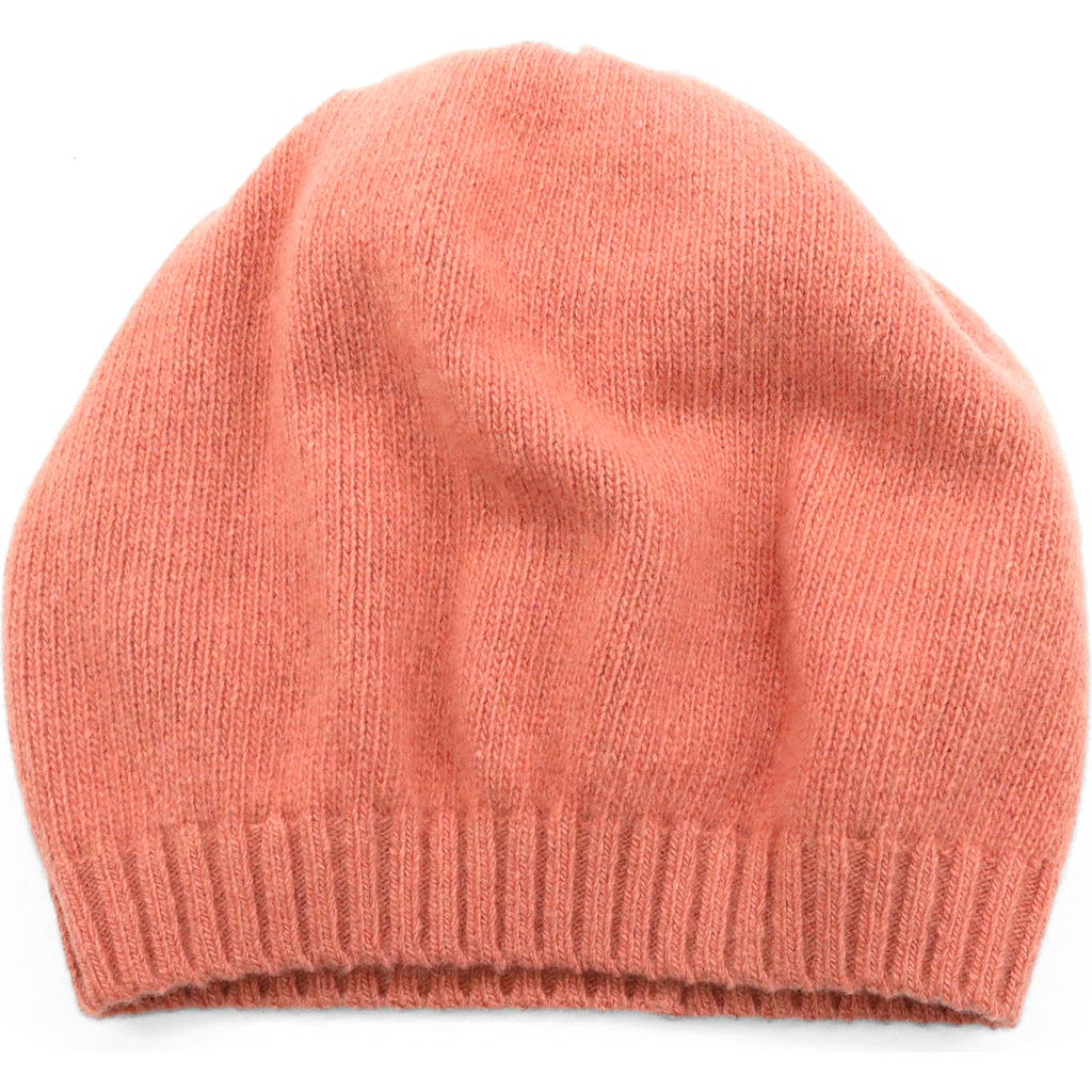 Portolano Solid Cashmere Beret In Pink