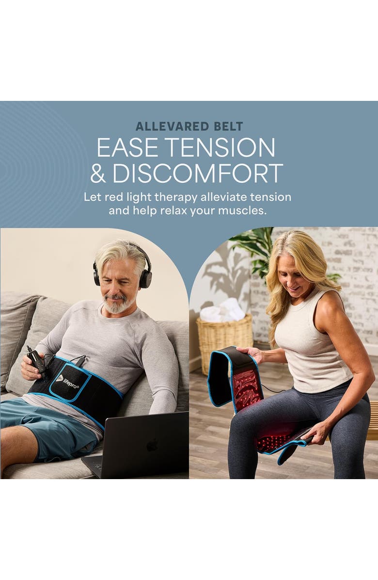 Lifepro Allevared Red Light Therapy Belt  Infrared 660nm and 850nm lights, Alternate, color, Blue