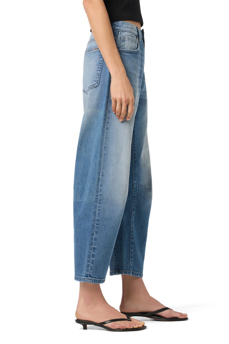 High Waist Crop Barrel Leg Jeans, Alternate, color, LAKSHMI