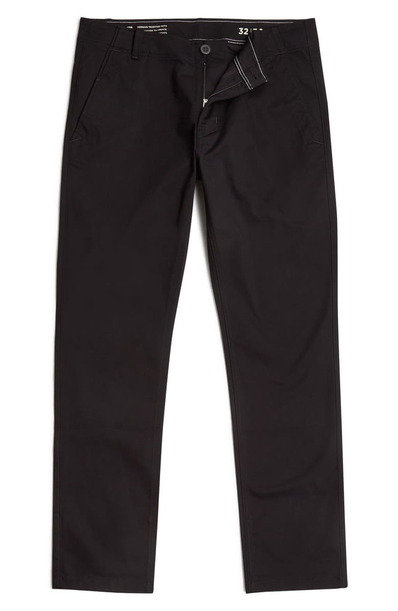 G-STAR Mosa Straight Leg Flat Front Chinos, Alternate, color, Dark Black