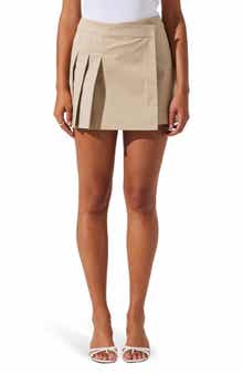 ASTR the Label Chana Pleated Wrap Miniskirt