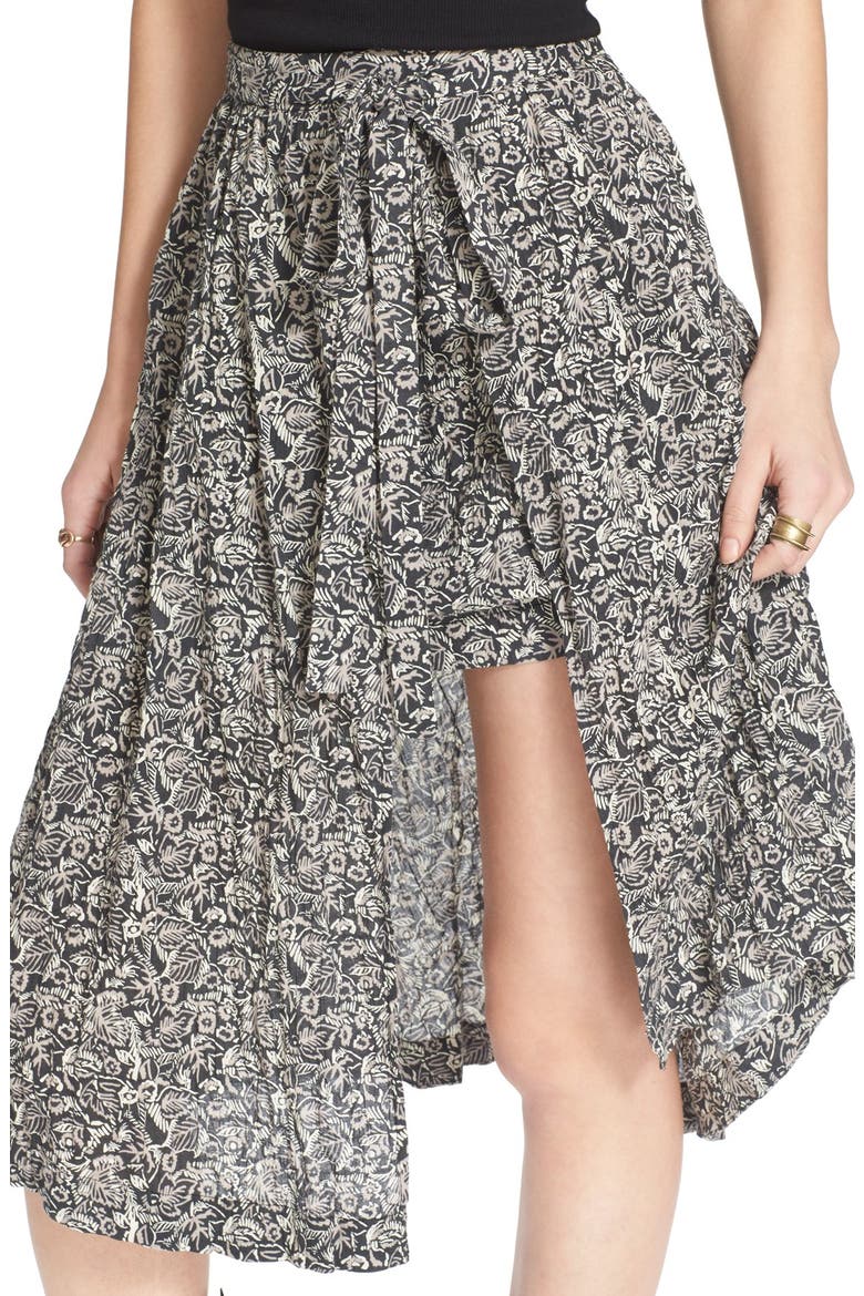 'Love Train' Wrap Skirt, Alternate, color, BLACK COMBO
