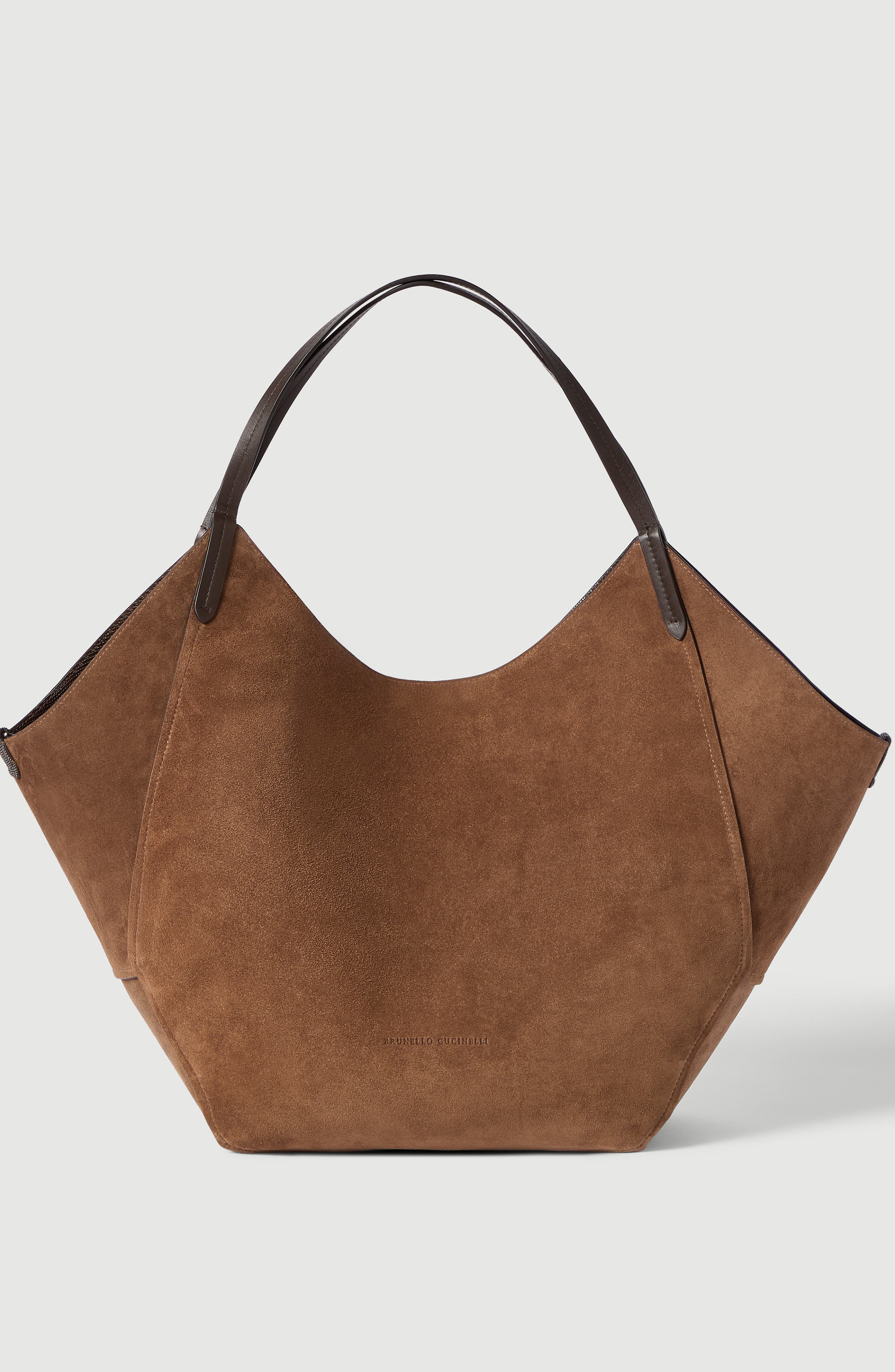Reversible Duo shopper in lizard-effect calfskin, Alternate, color, Rust Brown